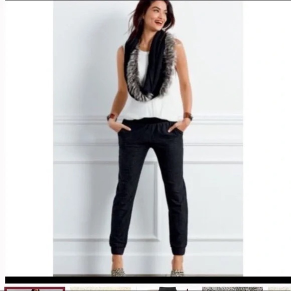 CAbi Black Lace Joggers